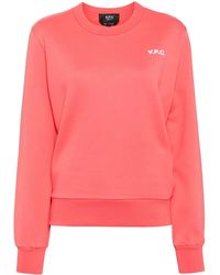 A.P.C. - Logo-Print Cotton Sweatshirt - Lyst