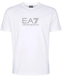 EA7 - Logo Cotton T-Shirt - Lyst