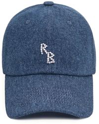 Ruslan Baginskiy - Crystal-Embroidered Denim Baseball Cap - Lyst