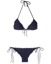 Amir Slama - Ruffled Triangle Bikini Set - Lyst