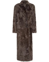 Brunello Cucinelli - Double-Breasted Lamb Fur Coat - Lyst