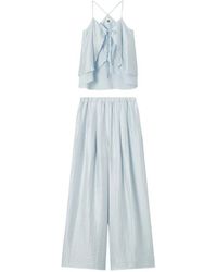 B+ AB - Ruffled Button-Front Jumpsuit - Lyst