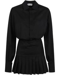 LES FILLES D'EVA - Robe Courte Boutonnée À Design Plissé - Lyst