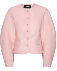 ROTATE BIRGER CHRISTENSEN - Veste Oversize À Bords Frangés - Lyst