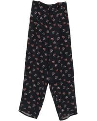 N°21 - Floral-Pattern Pleated Trousers - Lyst