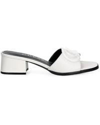 Guess - Cerinna Logo-Patch Block-Heel Sandals - Lyst