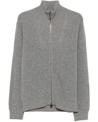 Canali - Geribbeld Vest Met Rits - Lyst