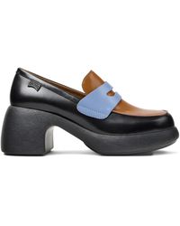 Camper - Twins Leather Platform Loafers - Lyst