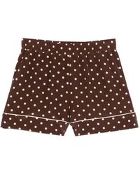 P.A.R.O.S.H. - Polka-Dot Silk Shorts - Lyst