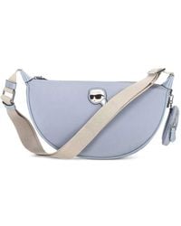Karl Lagerfeld - Medium Logo-Patch Shoulder Bag - Lyst