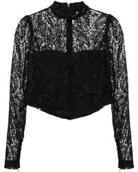 Twinset - Cropped Blouse Met Kant - Lyst