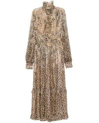 Etro - Paisley Leopard-Print Maxi Dress - Lyst