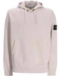Stone Island - Compass-appliqué Cotton Hoodie - Lyst