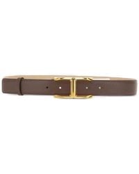 Elisabetta Franchi - Logo-Plaque Stitched Belt - Lyst