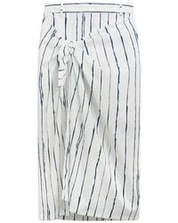 Liviana Conti - Lindsey Stripe-Print Tie-Waist Midi Skirt - Lyst