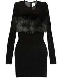 Burc Akyol - Faux Fur-Trimmed Mini Dress - Lyst