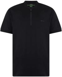 BOSS - Zip-Up Polo Shirt - Lyst