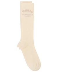 Iceberg - Gerippte Socken Mit Intarsien-Logo - Lyst