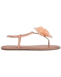 Le Silla - Flower-Applique Flat Sandals - Lyst