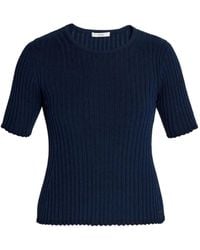 Erdem - Ribbed Short-Sleeve Top - Lyst