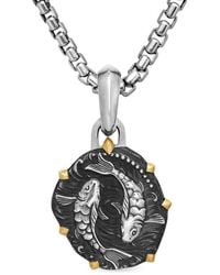 David Yurman - 18Kt And Sterling Pisces Amulet (33Mm) - Lyst