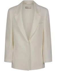Peserico - Blazer Met Enkele Rij Knopen - Lyst