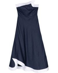 STAUD - Sirani Asymmetric Linen Dress - Lyst