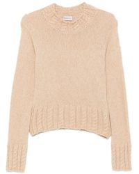 Moncler - Logo-Patch Cable-Knit Sweater - Lyst