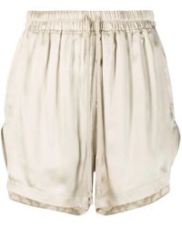 Rick Owens - Drawstring Silk Shorts - Lyst