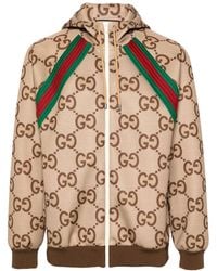 Gucci - Jumbo GG Zip Jacket With Web - Lyst