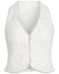 Waimari - Floral Lace Button Vest - Lyst