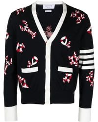 Thom Browne - Cardigan Gem Icons - Lyst