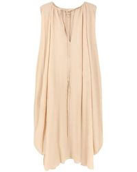 LAMRONS - Drawstring Asymmetrical-Hem Dress - Lyst