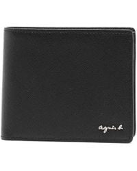 agnès b. - Logo-Plaque Leather Wallet - Lyst