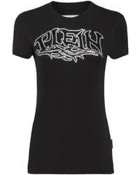 Philipp Plein - Logo-Embellished Cotton T-Shirt - Lyst
