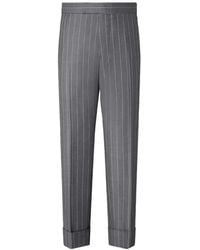 Thom Browne - Wollen Broek Met Krijtstreep - Lyst