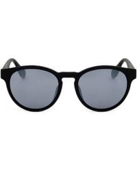 adidas - Logo-Print Round-Frame Sunglasses - Lyst