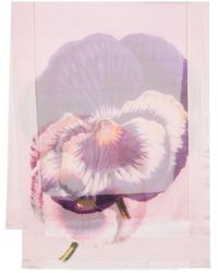 Faliero Sarti - Foulard Purple a fiori - Lyst