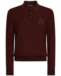 Dolce & Gabbana - Knit Polo Shirt With Embroidery - Lyst