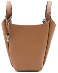 Tod's - Logo-Embossed Leather Bucket Bag - Lyst