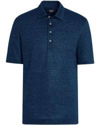 ZEGNA - Oasi Lino Polo Shirt - Lyst