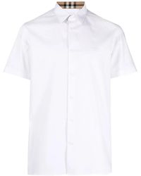 Burberry - Chemise en coton stretch - Lyst