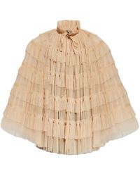AllSaints - Aude Ruffled Tie Top - Lyst