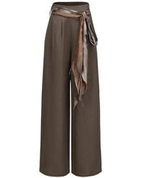 Elwood - Belted Pleated Palazzo Pants - Lyst