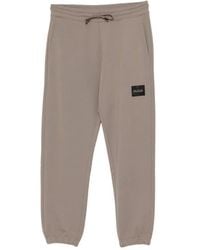 HUGO - Drawstring Logo Patch Trousers - Lyst