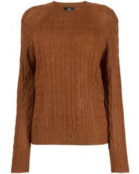Etro - Logo-Embroidered Cable-Knit Jumper - Lyst