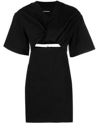 Jacquemus - Robe courte 'la robe t-shirt bahia' noire - le chouchou - Lyst