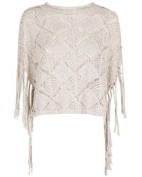 Antonelli - Brionia Fringed Sweater - Lyst