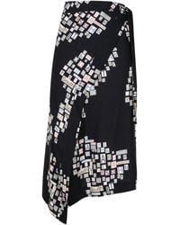 Amir Slama - Text-Print Wrap Skirt - Lyst