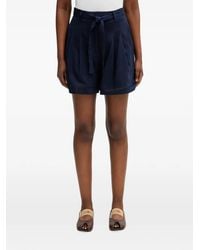 Lacoste - Belted Pleated Shorts - Lyst